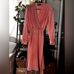 Ursula of Switzerland Pink Pleated Dress
